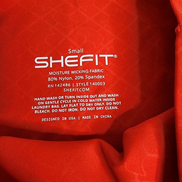 Shefit Boss Leggings Seamless Red High Rise Size Small Style 140003 NWT - Picture 4 of 11